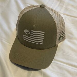 Costa Olive and Beige Trucker Hat